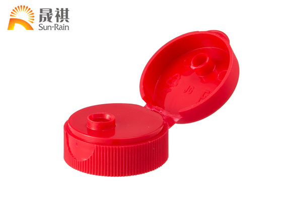 Κόκκινη πλαστική ΚΑΠ γύρω από την αντλία για τα διάφορα μεγέθη SR204A καλυμμάτων μπουκαλιών σαμπουάν