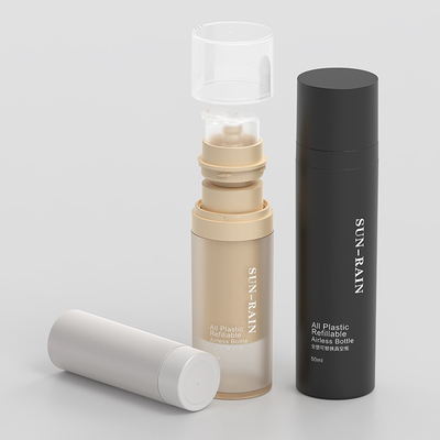 30 ml 50 ml αντλία PET συσκευασία καλλυντικών αντικαταστάσιμη επαναγεμιστή PET διπλής τοιχώματος μπουκάλι κρέμα προσώπου